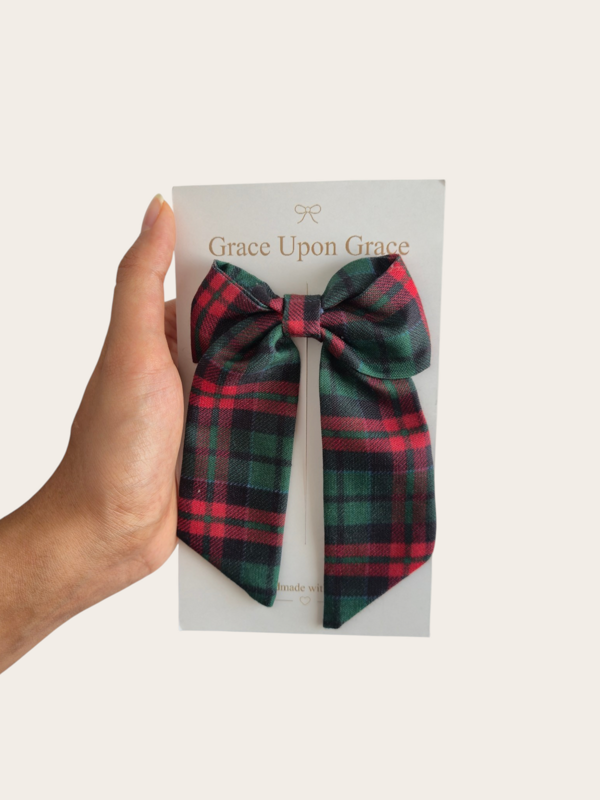 Noel Tartan Sailor Bow
