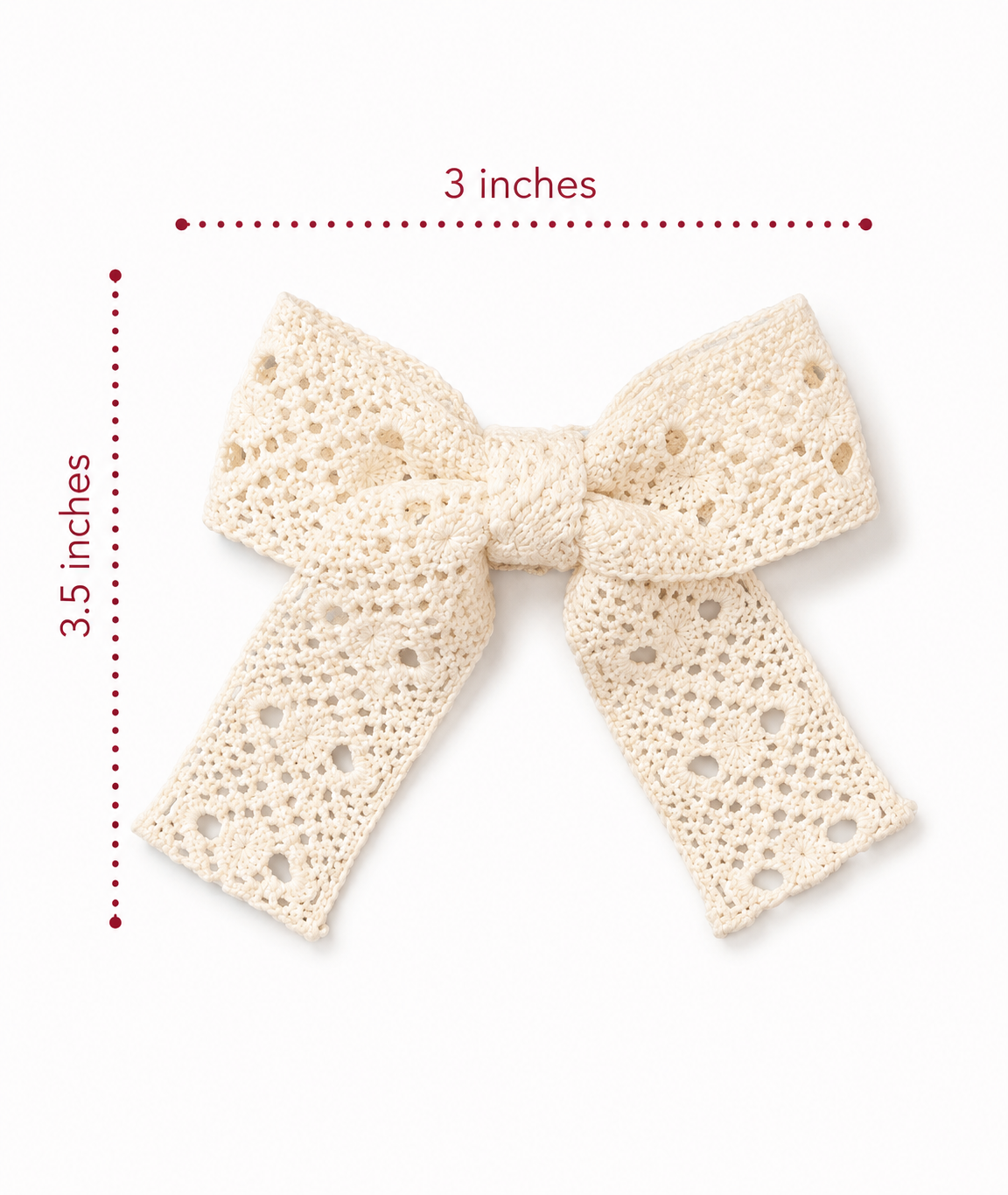 Ivory Lace Bow Clip